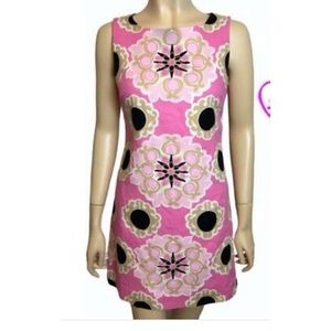 LILLY PULITZER Pink Tan Medallion Sleeveless Dress